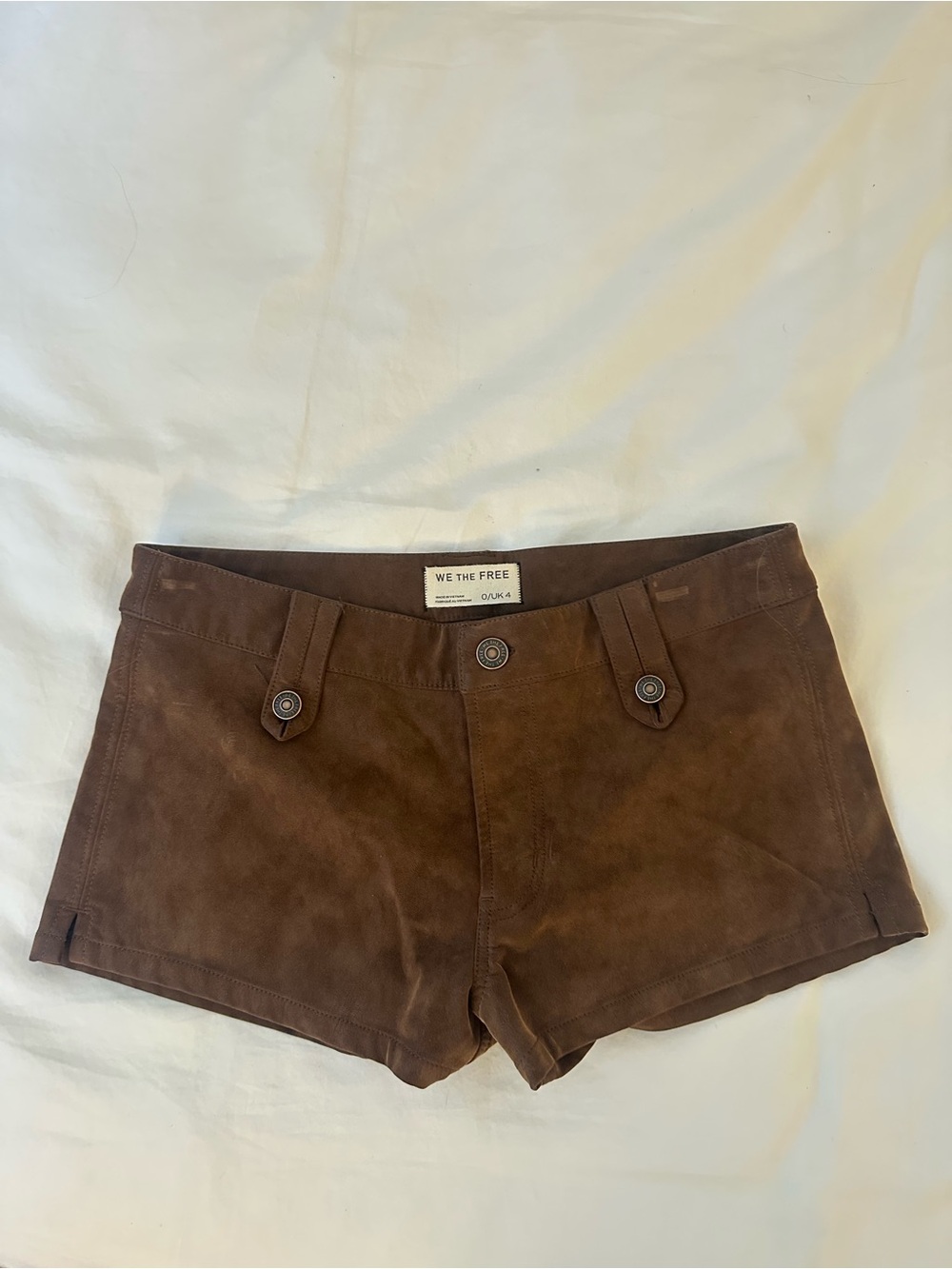Free people vegan suede micro shorts
